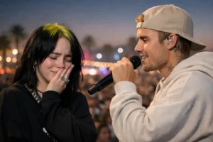 Billie Eilish emotioneel na persoonlijke serenade van Justin Bieber op Coachella