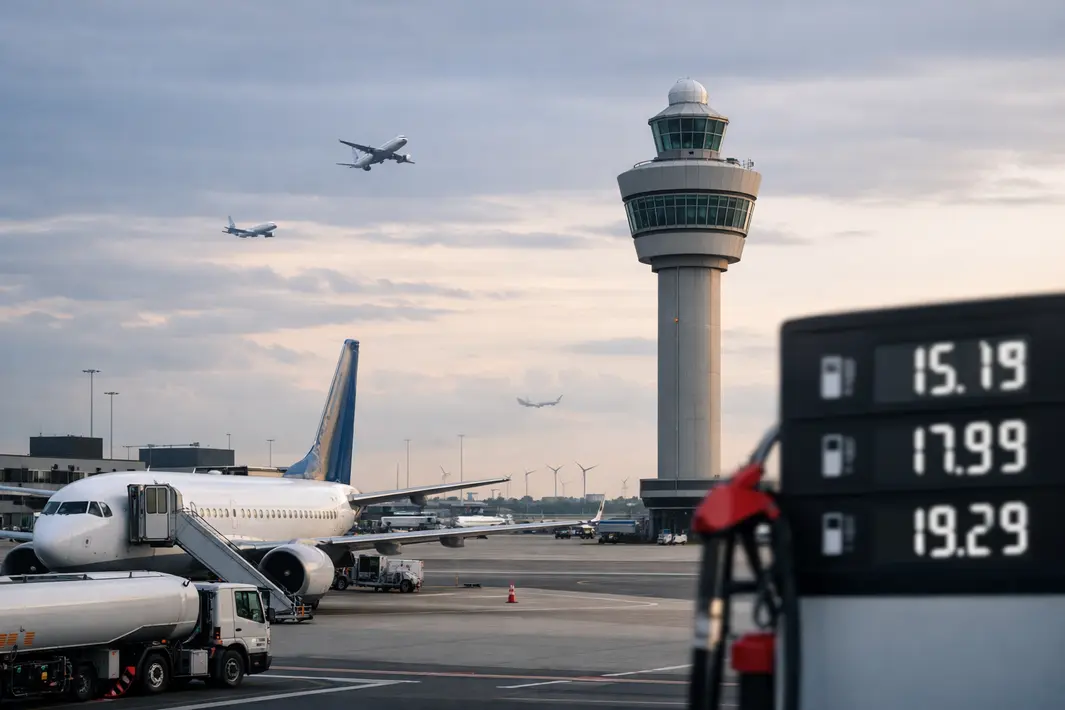 Vermindering van vluchten op Schiphol door hoge brandstofkosten