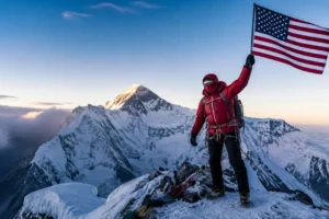 Amerikaan voltooit beklimming van Mount Everest in minder dan 10 uur