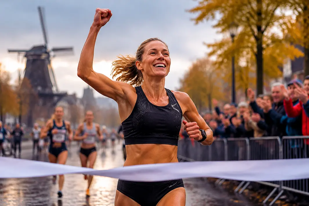 Eveline Sterrenburg wint Nederlands kampioenschap halve marathon ondanks onverwachte tegenslag
